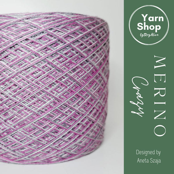 MC 3+15+73 3PLY Crazy Yarn Cake Pure Merino Extrafine Superwash