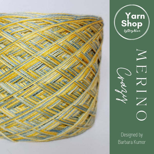 MC 51+58+61 3PLY Crazy Yarn Cake Pure Merino Extrafine Superwash