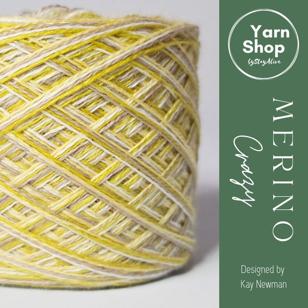 MC 27+56+61+63 4PLY Crazy Yarn Cake Pure Merino Extrafine Superwash