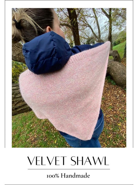 Handmade knitted Shawl Velvet