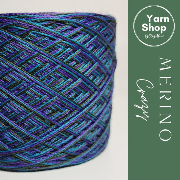 MC 35+60+65 3PLY Crazy Yarn Cake Pure Merino Extrafine Superwash