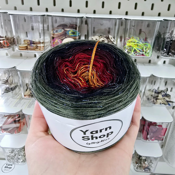 MODL011 Ombre DeLux Yarn Cake Pure Merino Extrafine Superwash 57-1-49-17-35-19+40