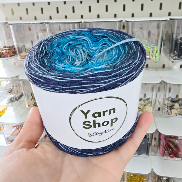 MMO008 MelOmbre Yarn Cake Pure Merino Extrafine Superwash 58-65-72-67+58