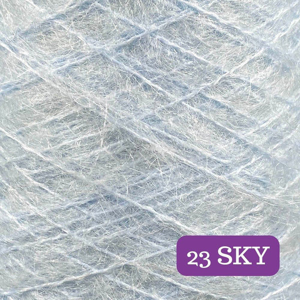 GMM018 GlaMoh Melange Yarn Cake Merino Mohair Lurex 3+23+42