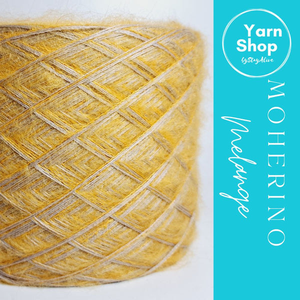 MOHM 56+49 Moherino Melange Yarn Cake Merino Mohair