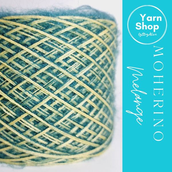 MOHM 61+41 Moherino Melange Yarn Cake Merino Mohair