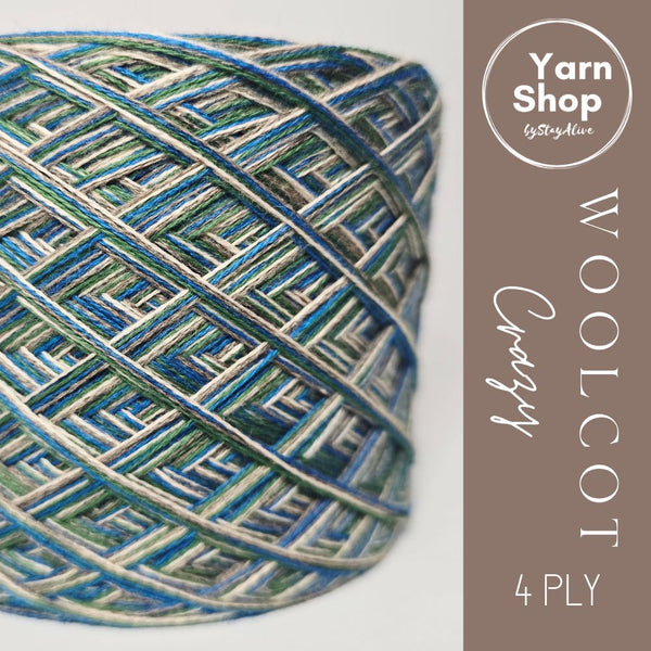 WC 10+11+19+22 4PLY Crazy Yarn Cake Woolcot Extrafine