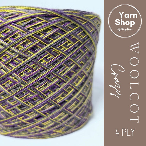 WC 15+16+17+18 4PLY Crazy Yarn Cake Woolcot Extrafine