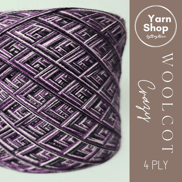WC 15+16+21+23+4PLY Crazy Yarn Cake Woolcot Extrafine