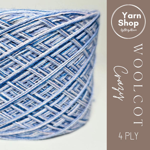 WC 1+8+9+10 4PLY Crazy Yarn Cake Woolcot Extrafine