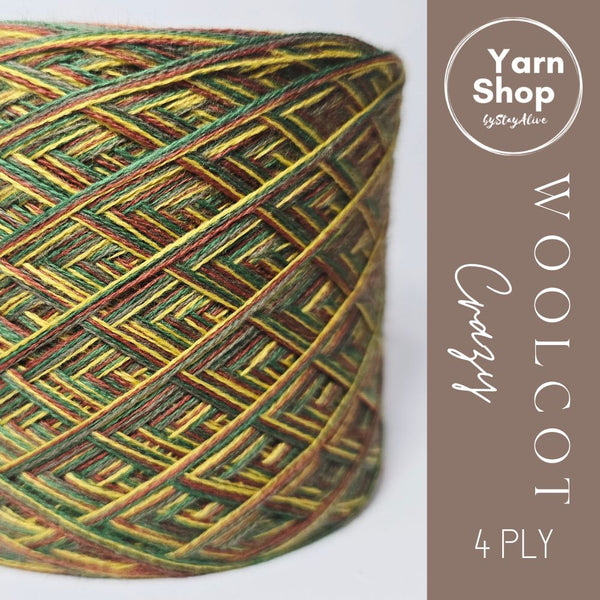 WC 3+17+18+22 4PLY Crazy Yarn Cake Woolcot Extrafine