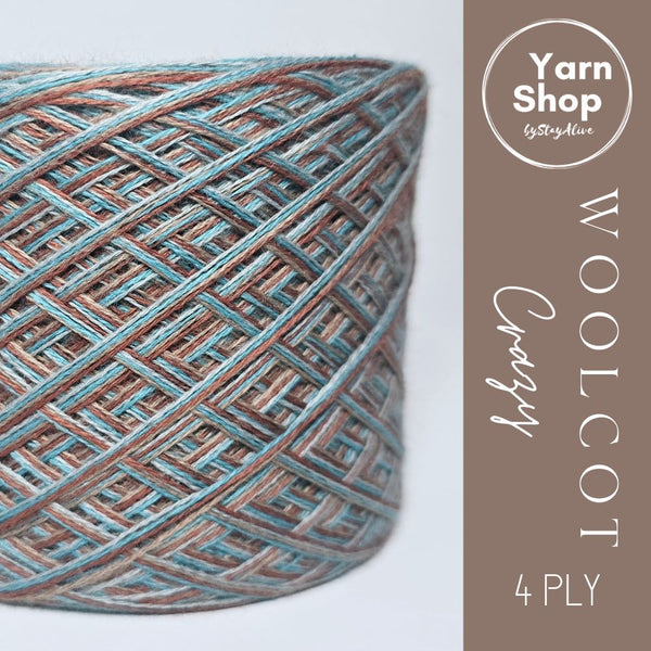 WC 3+4+5+6 4PLY Crazy Yarn Cake Woolcot Extrafine