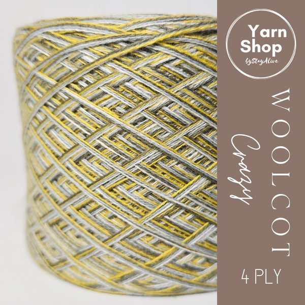 WC 5+12+17+18 4PLY Crazy Yarn Cake Woolcot Extrafine