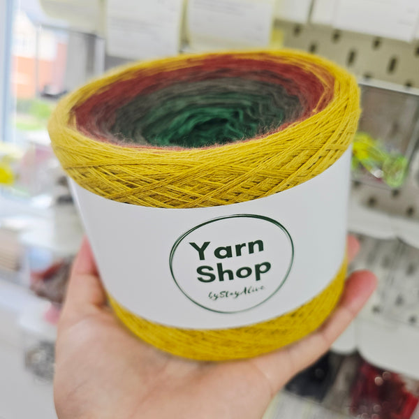 Gradient WO015 Ombre Yarn Cake Woolcot Extrafine 22-18-22-17