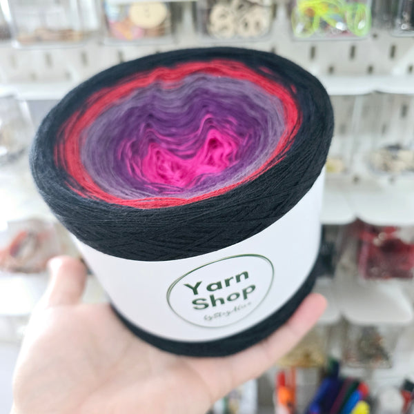 Gradient WO007 Ombre Yarn Cake Woolcot Extrafine 24-16-15-2-7-21
