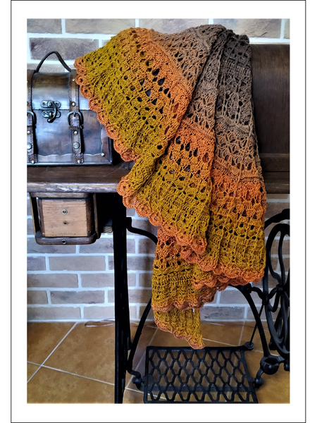 Crochet Pattern Sunset Shawl