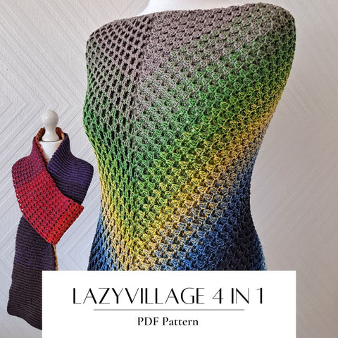 Crochet Pattern LazyVillage 4in1