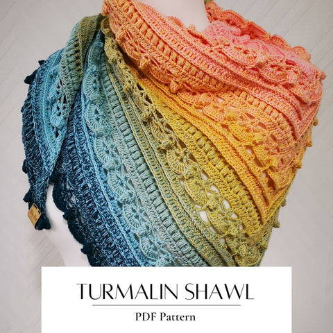 Crochet Pattern Turmalin Shawl