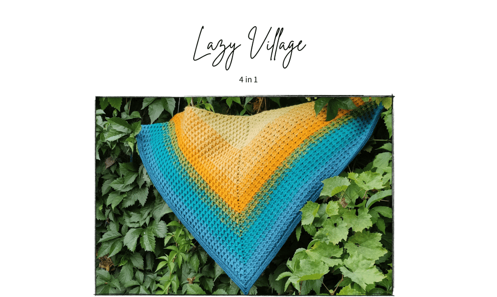 Crochet PDF Pattern Lazy Village 4in1