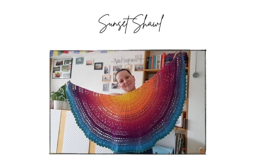 Crochet PDF Pattern Sunset Shawl