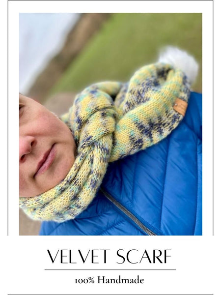 Handmade Scarf – Velvet, Knitted