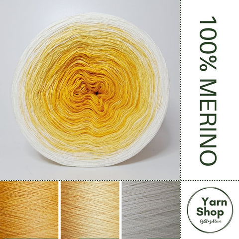 Pure Merino Ombre Yarn Cake 51-61-27, Extrafine Superwash