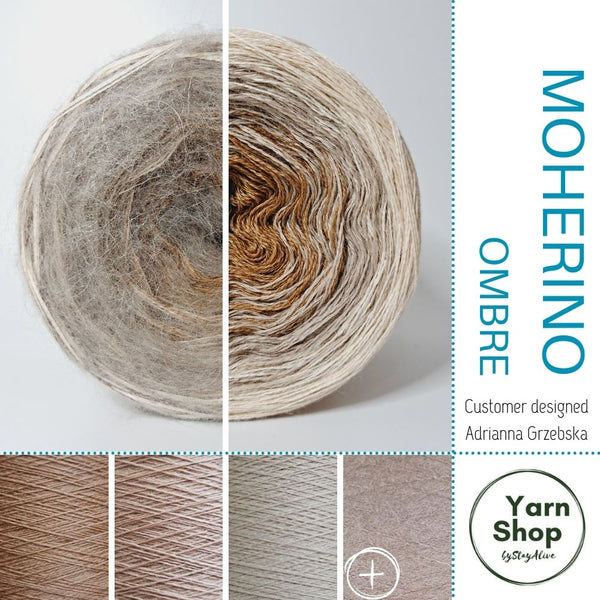 Moherino Ombre Yarn Cake 26-56-41+33