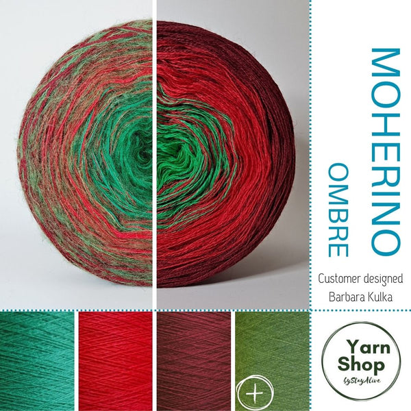 LIMITED EDITION Moherino Ombre Yarn Cake 71-13-1+57