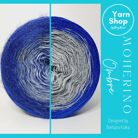 Moherino Ombre Yarn Cake 73-3-39+61, Extrafine Superwash