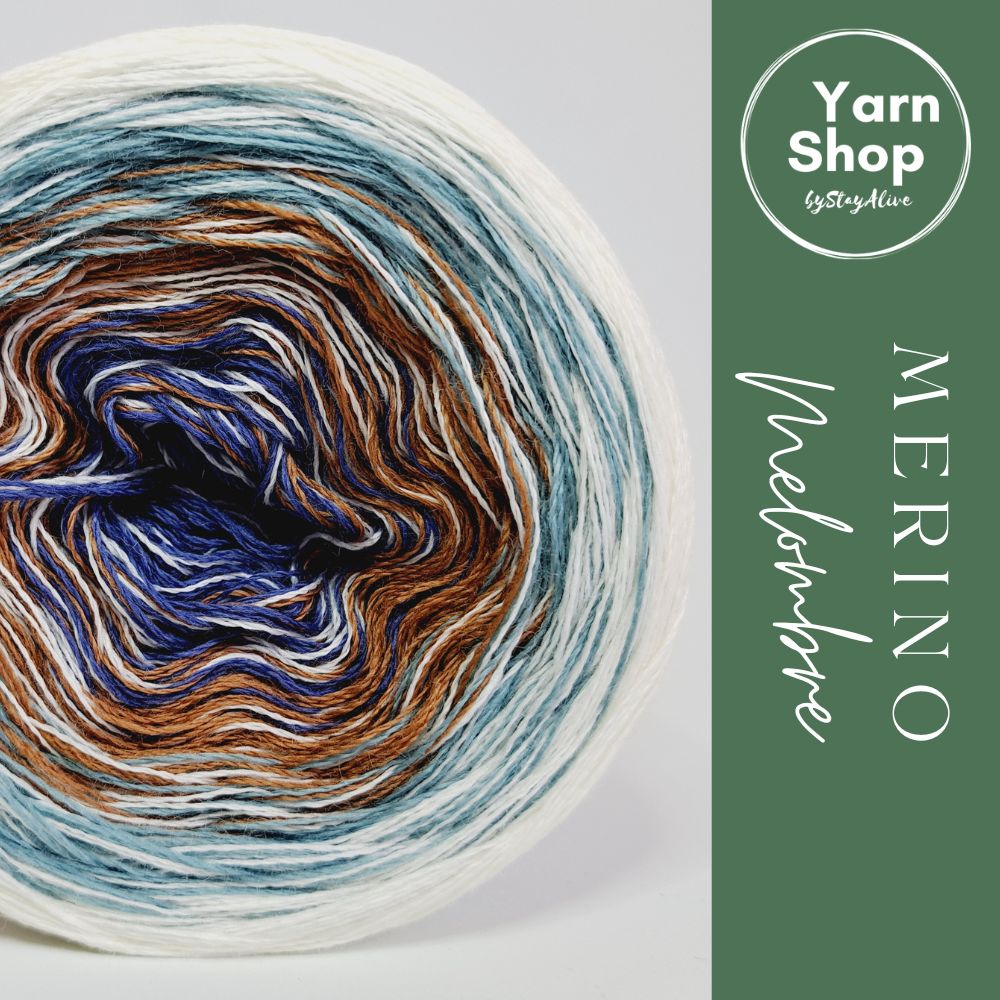 MMO001 MelOmbre Yarn Cake Pure Merino Extrafine Superwash