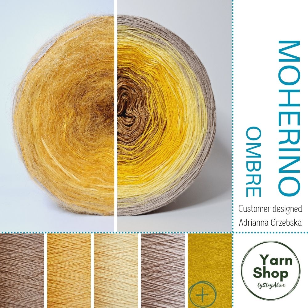 Moherino Ombre Yarn Cake 26-51-61-56+49