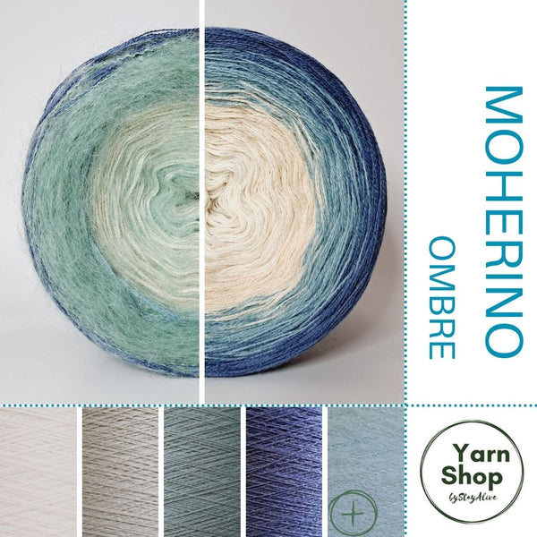 Moherino Ombre Yarn Cake 52-41-58-4+59