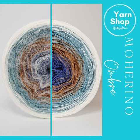 Extrafine Superwash Moherino Ombre Yarn Cake 70-26-58-27+16