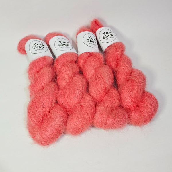 Mohair CORAL PINK Lace Yarn