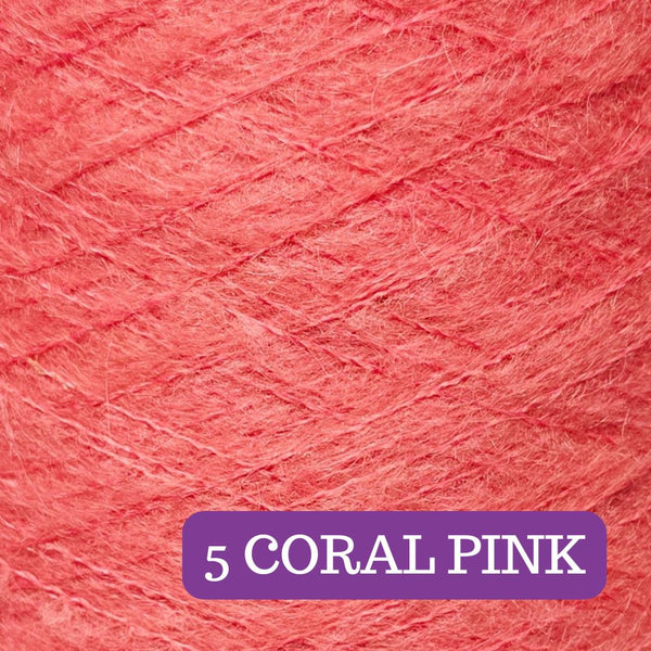 Mohair CORAL PINK Lace Yarn