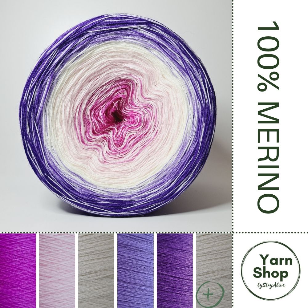 LIMITED EDITION Pure Merino Extrafine Superwash Melombre Yarn Cake 15-54-27-50-60+27