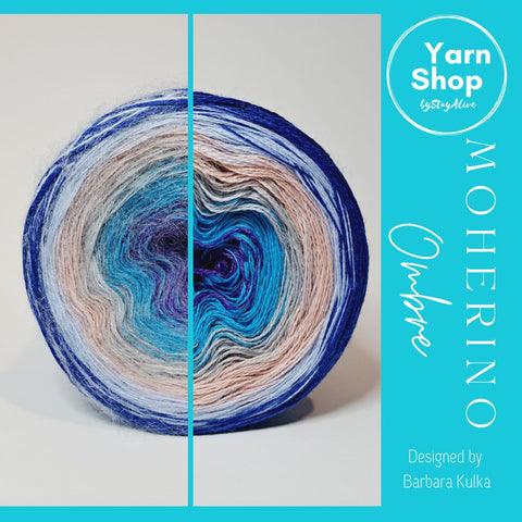 Extrafine Superwash Moherino Ombre Yarn Cake 60-14-73-66-29-39+23