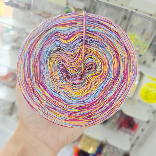 CCDL006 Crazy DeLux 4PLY Yarn Cake Pure Cotton Extrafine 3+6+8+11+42