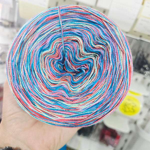 CCDL007 Crazy DeLux 4PLY Yarn Cake Pure Cotton Extrafine 9+10+11+66+33