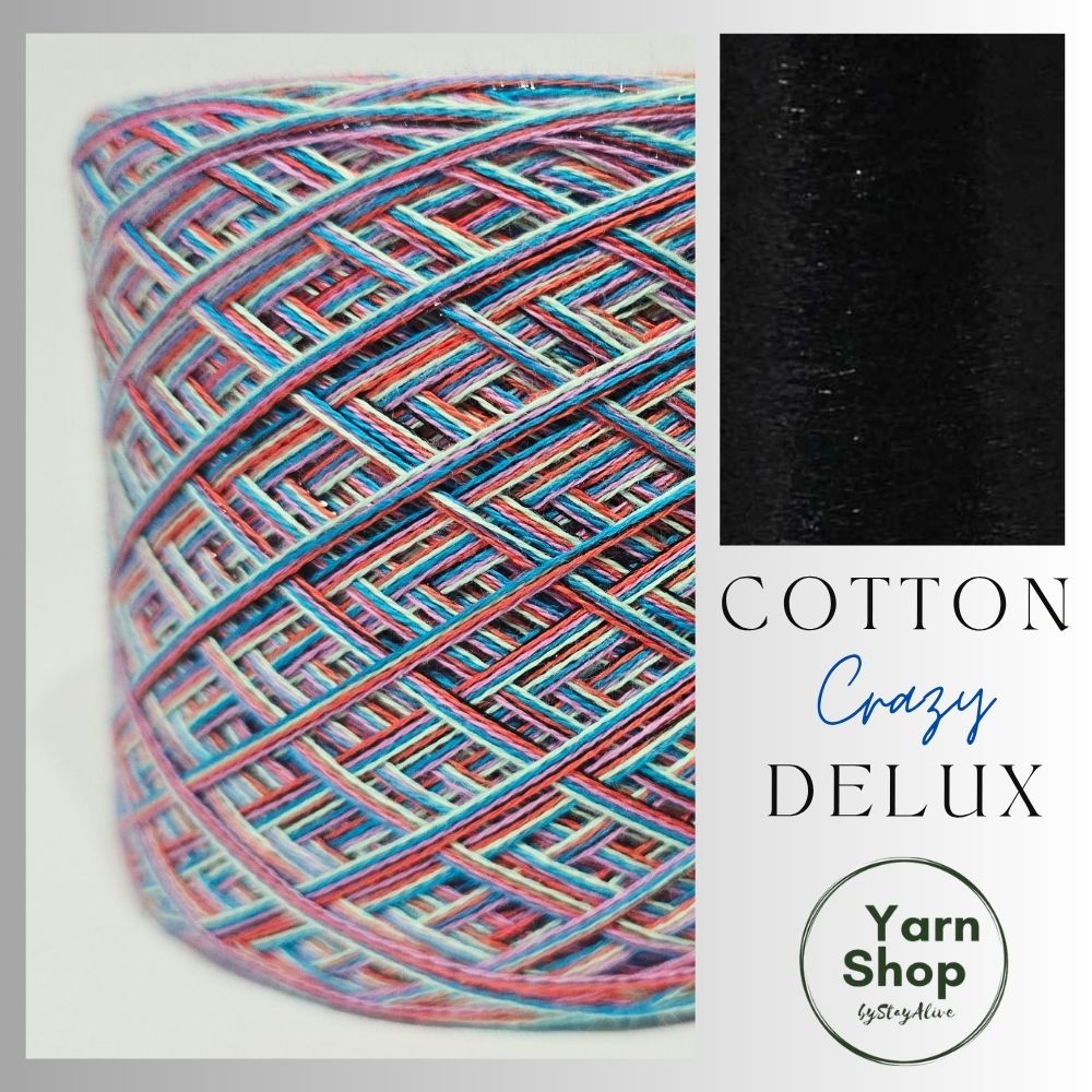 CCDL007 Crazy DeLux 4PLY Yarn Cake Pure Cotton Extrafine 9+10+11+66+33