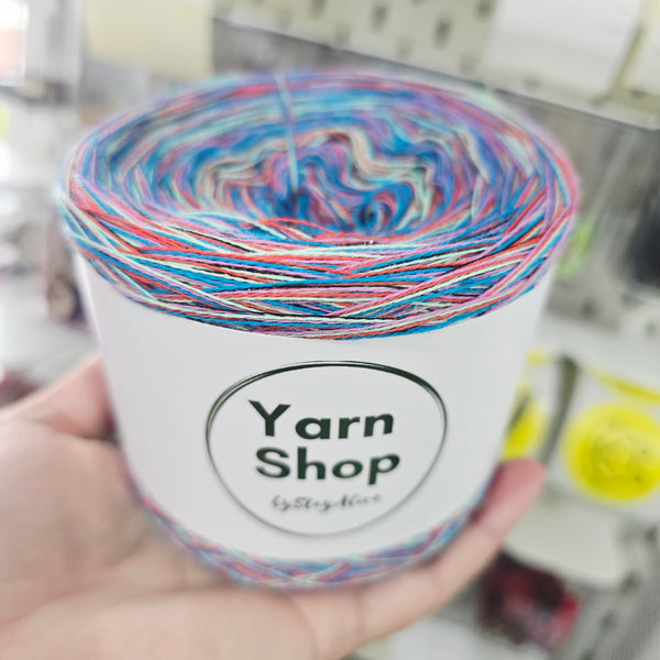 CCDL007 Crazy DeLux 4PLY Yarn Cake Pure Cotton Extrafine 9+10+11+66+33