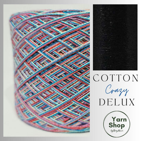 CCDL007 Crazy DeLux 4PLY Yarn Cake Pure Cotton Extrafine 9+10+11+66+33