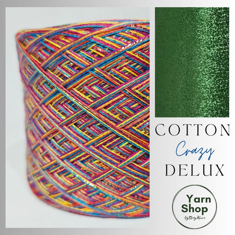 CCDL009 Crazy DeLux 4PLY Yarn Cake Pure Cotton Extrafine 3+6+9+10+37