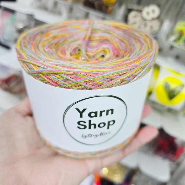 CCDL010 Crazy DeLux 4PLY Yarn Cake Pure Cotton Extrafine 6+8+80+84+29