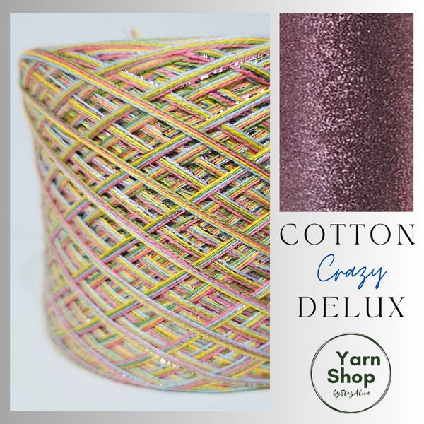 CCDL010 Crazy DeLux 4PLY Yarn Cake Pure Cotton Extrafine 6+8+80+84+29