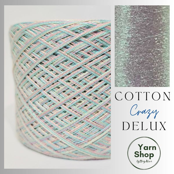 CCDL012 Crazy DeLux 4PLY Yarn Cake Pure Cotton Extrafine 12+34+66+85+32