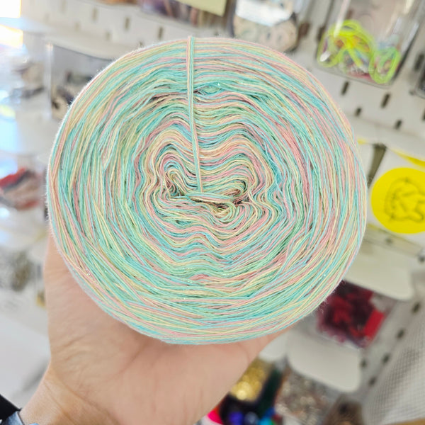 CCDL012 Crazy DeLux 4PLY Yarn Cake Pure Cotton Extrafine 12+34+66+85+32