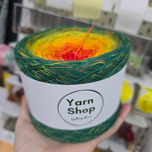 Gradient CMC001 Ombre Melange Cotton Yarn Cake Cotton Extrafine Superwash 9-6-72-80-83+YMC