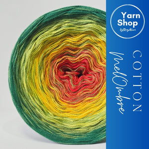 CMO005 MelOmbre Yarn Cake Pure Cotton Extrafine 9-6-72-80-83-1B
