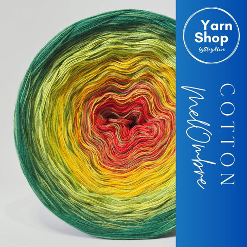 CMO005 MelOmbre Yarn Cake Pure Cotton Extrafine 9-6-72-80-83-1B